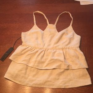 Joe’s jeans cream colored tank size xs NWT.